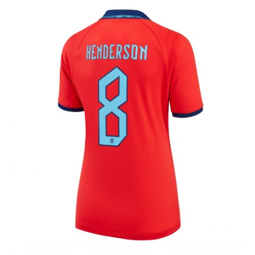Dres Engleska Jordan Henderson #8 Gostujuci za Žensko SP 2022 Kratak Rukav